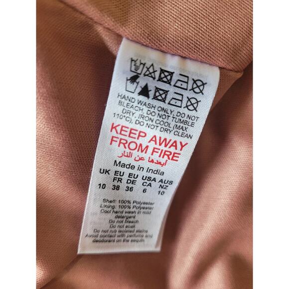 Nasty Gal Ruffle Tier Tulle Crop‎ Top Women's Pink size 6 #11 - Picture 6 of 6